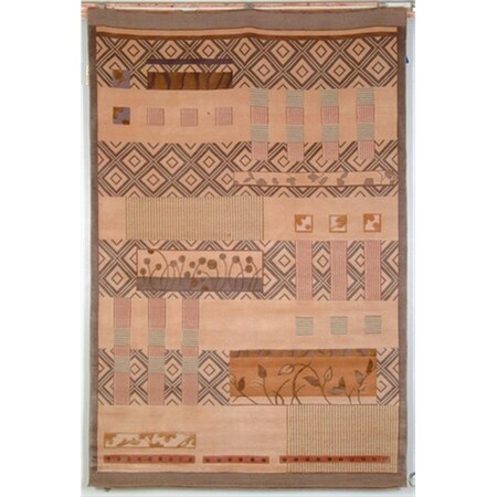 Safavieh 6 x 9 ft. Rectangle Contemporary Tibetan Beige and Multicolor Hand Knotted Rug TB365A-6
